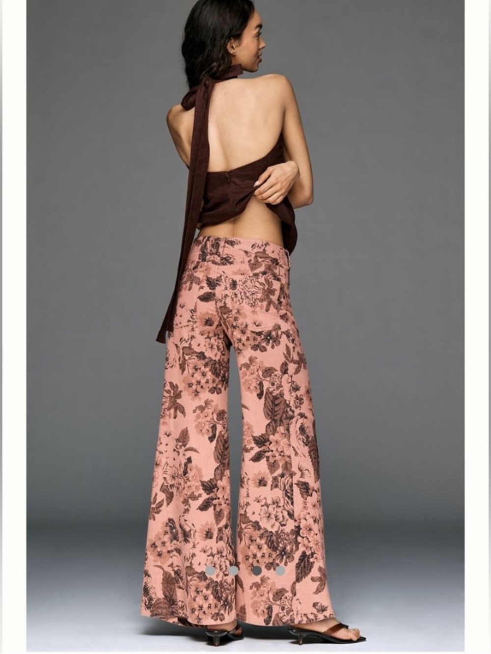 Anthropologie Pilcro Adi Mid-Rise Clean-Hem Flare Wide Leg Pants in Sz 23-24 XXS - Picture 10 of 15